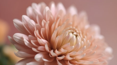 Close-up of pink chrysanthemum flower with blurred backgroundの素材
