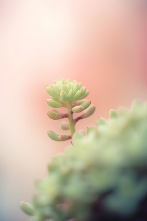 Succulent plant in the garden, soft focus, vintage toneの素材