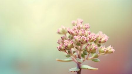 Sedum spectabile flower in soft color and blur styleの素材
