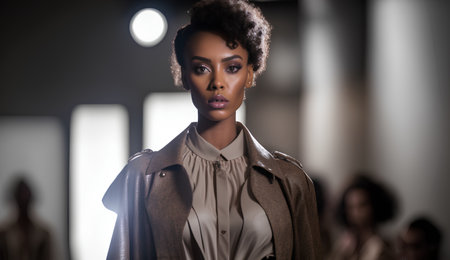 A model walks the runway at the Anna Sui fashion show during MBFW Fall 2015 at Lincoln Center in NYC.の素材