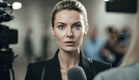Portrait of a beautiful businesswoman in front of the camera.の素材