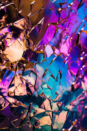 Broken glass background. Colorful texture. Abstract background for design.の素材