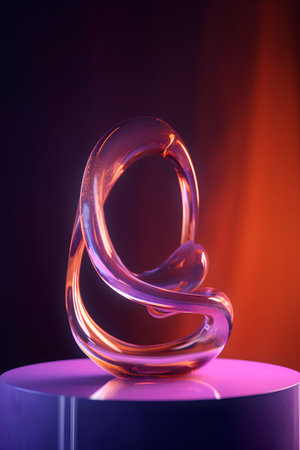 Abstract background. 3d render, 3d illustration. Futuristic shape.の素材