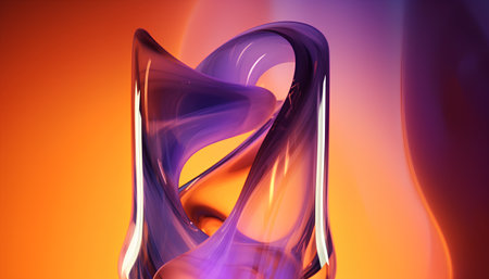 3d illustration of abstract geometric composition,digital fractal art works.の素材