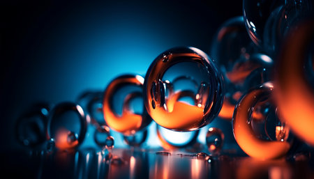 3d rendering of abstract background with bokeh light effects.の素材