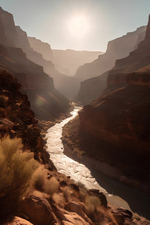 Grand Canyon National Park at sunset, Arizona, United States of Americaの素材