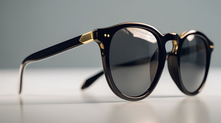 Sunglasses in an iron frame on a white background. 3d renderingの素材