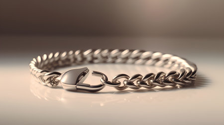 Bracelet for men. Bracelet made of metal.の素材