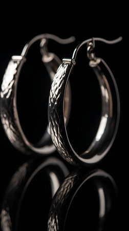 Jewelry ring on a black background. Jewelry background.の素材