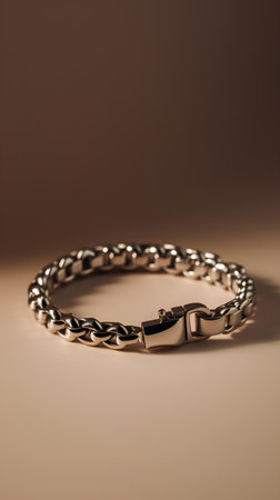 Luxury Bracelet on a brown background - close upの素材