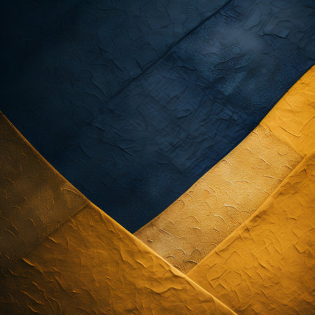 Grunge background with blue and gold pattern. Design template. Design siteの素材