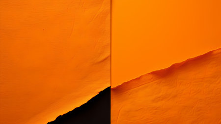 Pieces of torn orange and black paper as a background texture compositionの素材
