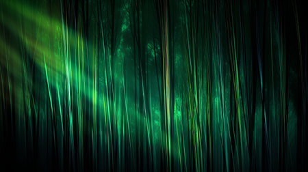 Abstract green background with rays of light. 3d rendering, 3d illustration.の素材