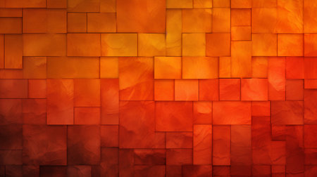 abstract orange and red mosaic tiles background texture - 3d illustrationの素材