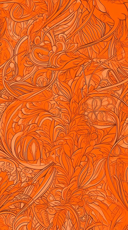 Seamless paisley background. Hand-drawn illustration.の素材
