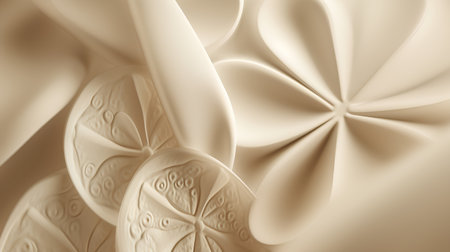 Easter eggs on a golden satin background. 3d renderingの素材