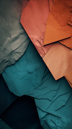 abstract background of colored paper with torn edges, 3d illustrationの素材