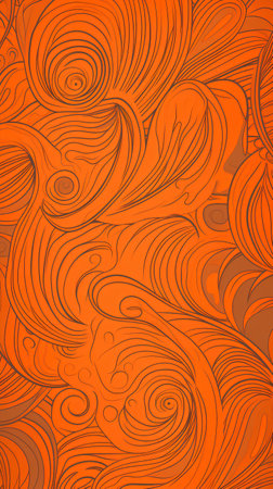 Seamless abstract hand-drawn waves pattern, wavy background.の素材