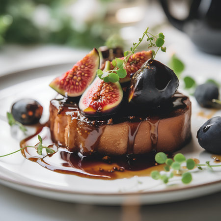 Foie gras with figs and balsamic vinegarの素材