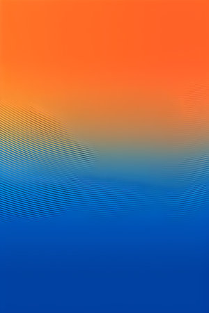 abstract background with smooth lines in orange, blue and yellow colorsの素材