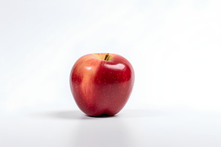 Red apple on a white background. Isolated with clipping path.の素材