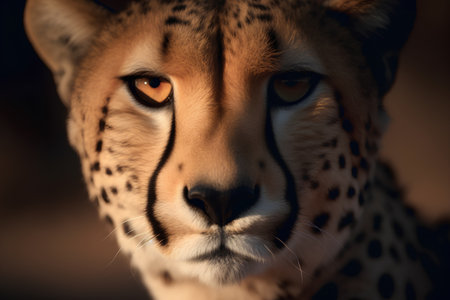 Portrait of a cheetah (Acinonyx jubatus)の素材