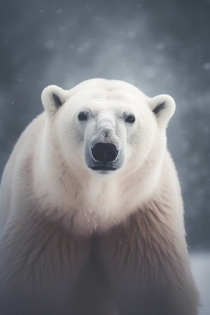 Polar bear (Ursus maritimus) in the snowの素材
