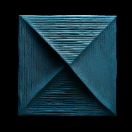 Blue fabric texture on a black background. 3d rendering, 3d illustration.の素材