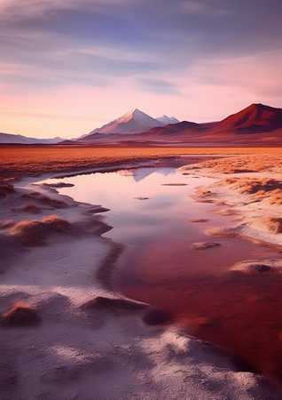 Beautiful landscape of Atacama desert in Chile, South Americaの素材