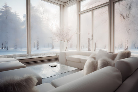 Modern bright interiors 3D rendering illustration computer generated image not photosの素材