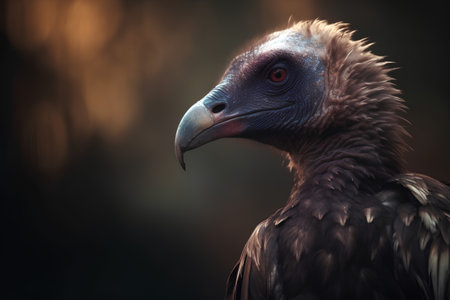 Portrait of a griffon vulture (Gyps fulvus)の素材