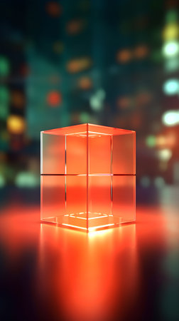 Abstract 3d rendering of cubes in empty space. Futuristic background.の素材