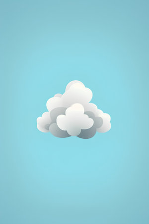 Clouds vector icon. Vector illustration isolated on blue background. Eps 10の素材