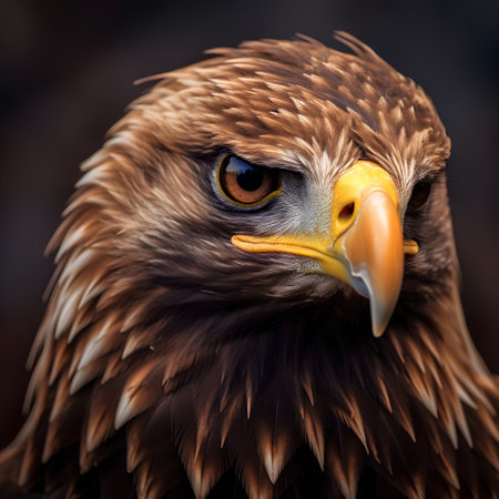 Close-up portrait of a golden eagle (Haliaeetus albicilla)の素材