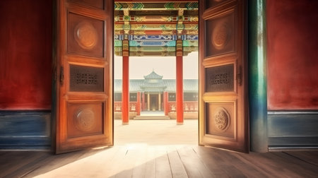 Interior of the Forbidden City (Palace of Heaven), Beijing, Chinaの素材