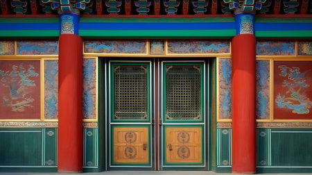 Traditional Chinese style building in the Imperial Palace, Beijing, China.の素材