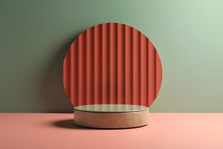 3d render of minimal scene with geometrical forms, podium for your designの素材