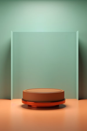 Abstract scene podium mockup. Award ceremony concept. 3d renderの素材