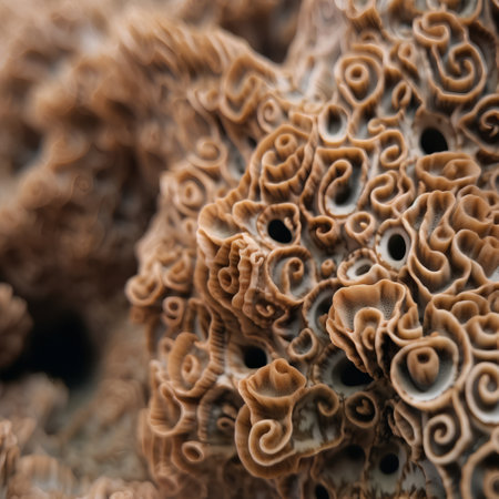 Close up of a brown coral on the beach, shallow depth of fieldの素材