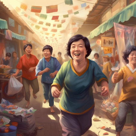 Unidentified people visit the market in Chiang Mai, Thailand.の素材
