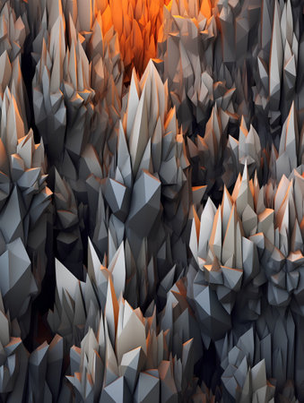 3d render, abstract background, polygonal structure, low poly styleの素材