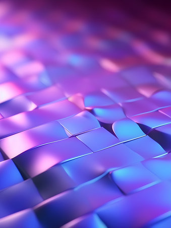 abstract background with blue and purple tiles, 3d render illustrationの素材