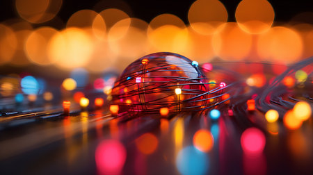 Christmas and New Year background with bokeh defocused lights.の素材