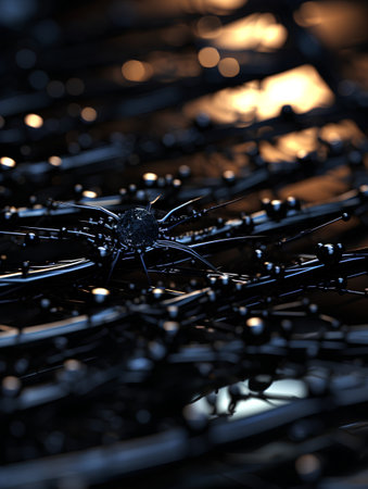 3D illustration of abstract digital technology concept,digital art works.の素材