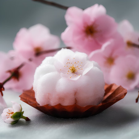 Cherry blossom and mochi, Japanese confectioneryの素材