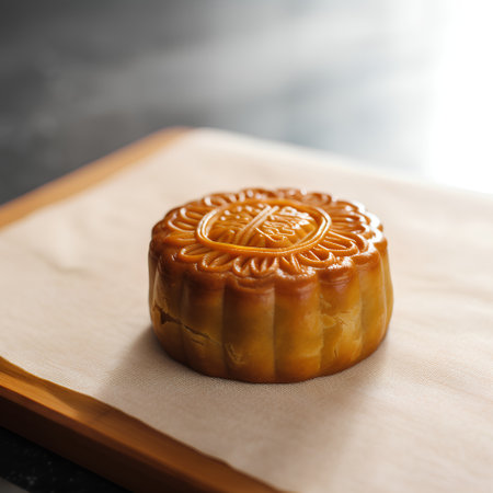 Moon cake for Mid-Autumn Festival, Chinese traditional dessert.の素材