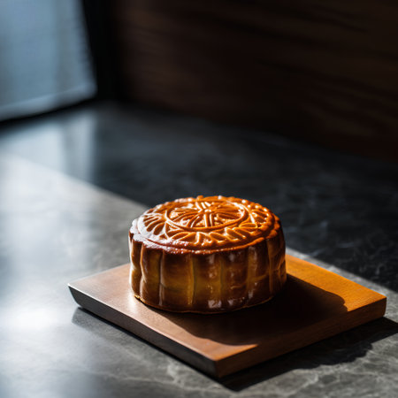 Moon cake for Mid-Autumn Festival, chinese dessert.の素材