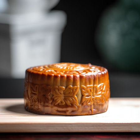 Moon cake for Mid-Autumn Festival, Chinese traditional mid-autumn festival foodの素材