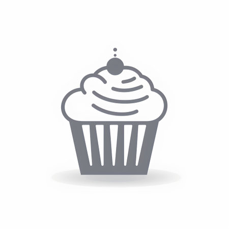 Cupcake icon. Bakery symbol. Vector illustration, flat designの素材