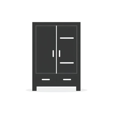 Cupboard icon in flat style. Furniture vector illustration on white isolated background.の素材